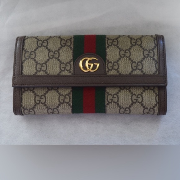 Gucci Ophidia Continental Wallet GG Supreme Canvas Beige Brown - Picture 7 of 10